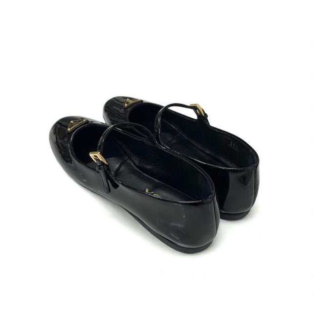 プラダ PRADA フラットシューズ 靴 シューズ パテント ブラック 黒