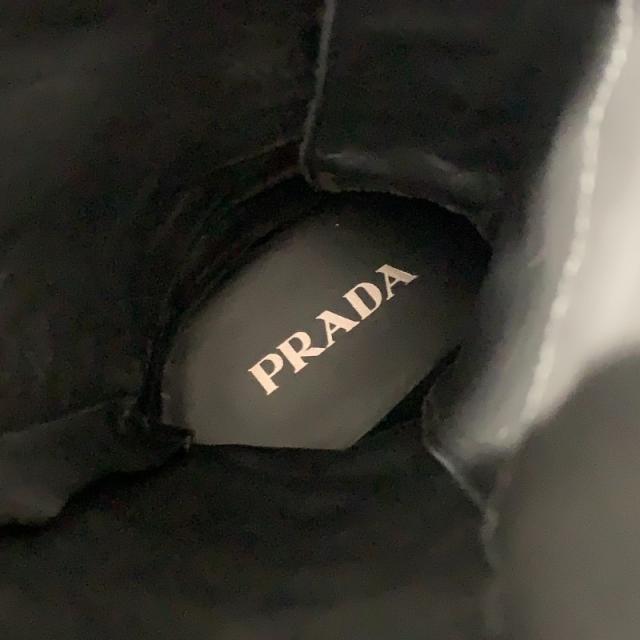 プラダ PRADA ブーツ ロングブーツ 靴 シューズ ナイロン ブラッシュドレザー ブラック 黒 Re-Nylon トライアングルロゴ_6