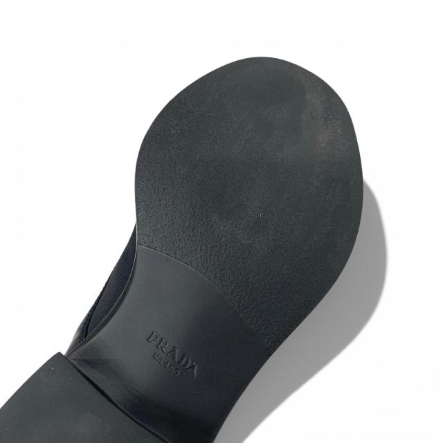 プラダ PRADA ブーツ ロングブーツ 靴 シューズ ナイロン ブラッシュドレザー ブラック 黒 Re-Nylon トライアングルロゴ_7