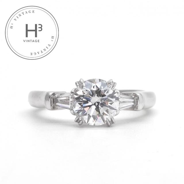 ハリーウィンストン HARRY WINSTON ラウンドカット・クラシック・リング Classic Winston リング 指輪 Pt950 婚約指輪　プラチナ