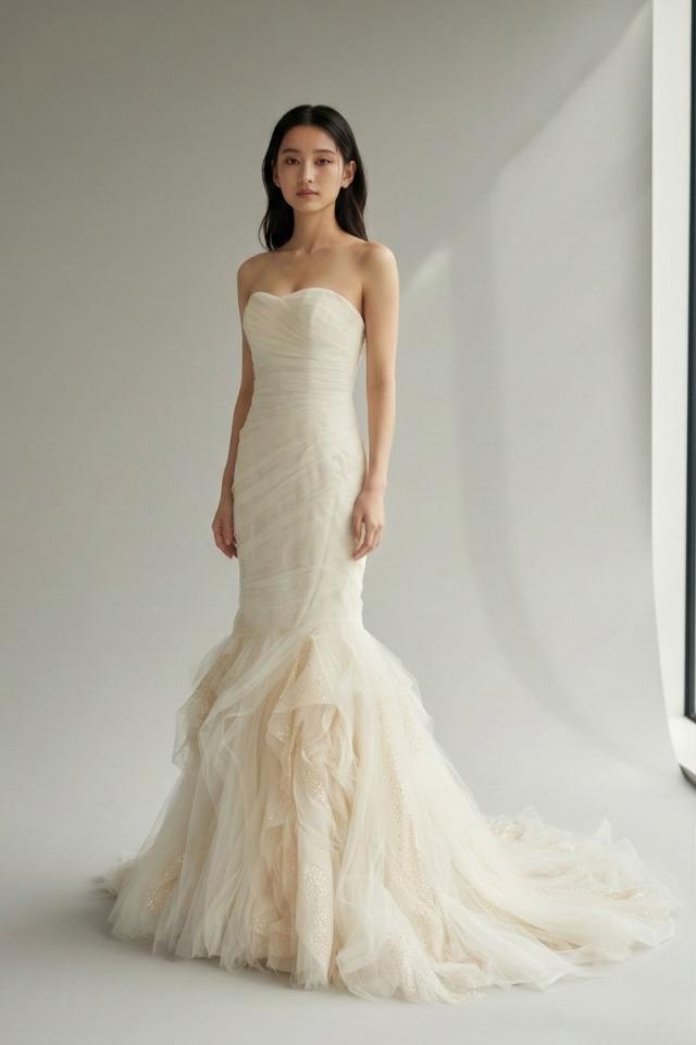 ヴェラウォン VERA WANG ジェマ Gemma マーメイドライン ウェディングドレス アイボリーホワイト 白