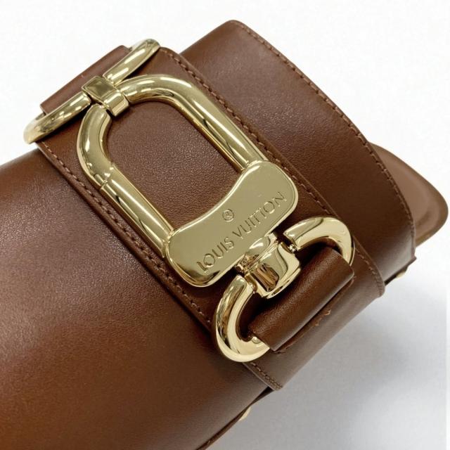 ルイヴィトン LOUIS VUITTON コテージライン サンダル 靴 シューズ レザー ブラウン ゴールド ロゴ スタッズ サボ ミュール_8