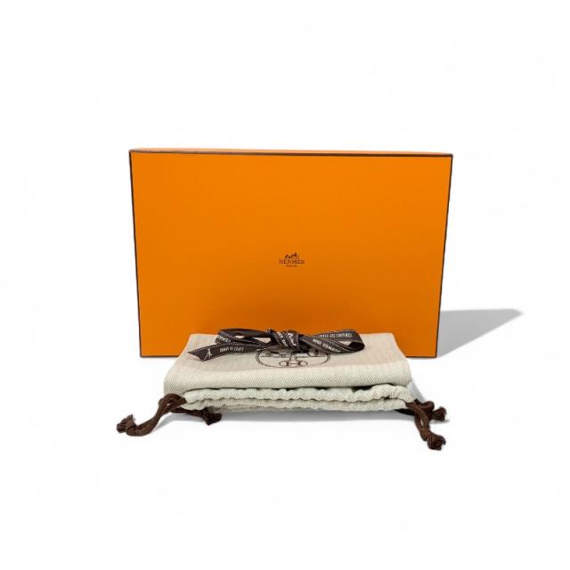 エルメス HERMES カリャ サンダル 靴 シューズ レザー ウッド ベージュ シルバー スタッズ ミュール サボ_9