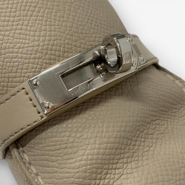 エルメス HERMES デスタン ローファー 革靴 靴 シューズ レザー ベージュ シルバー ケリー金具 モカシン フラットシューズ_8