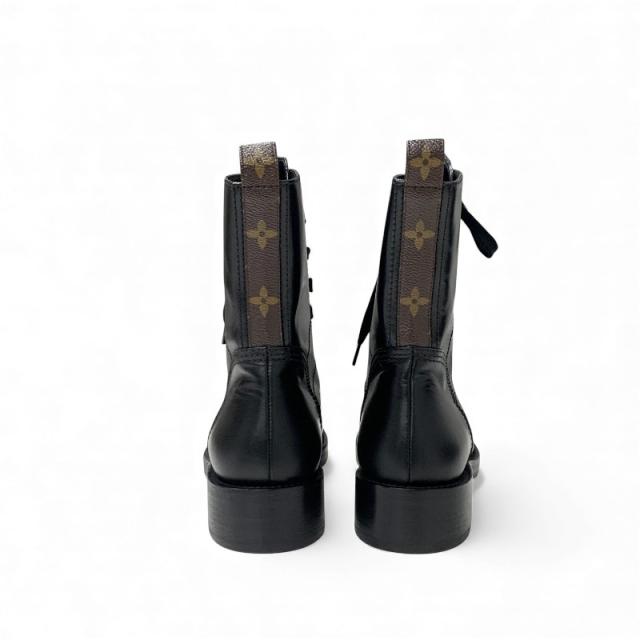 ルイヴィトン LOUIS VUITTON メトロポリスライン モノグラム ブーツ ショートブーツ 靴 シューズ レザー ブラック ブラウン 黒_4