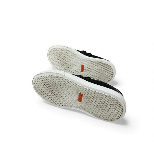 エルメス HERMES ゲーム スニーカー 靴 シューズ レザー ブラック 黒 シルバー ケリー金具 スリッポン_5