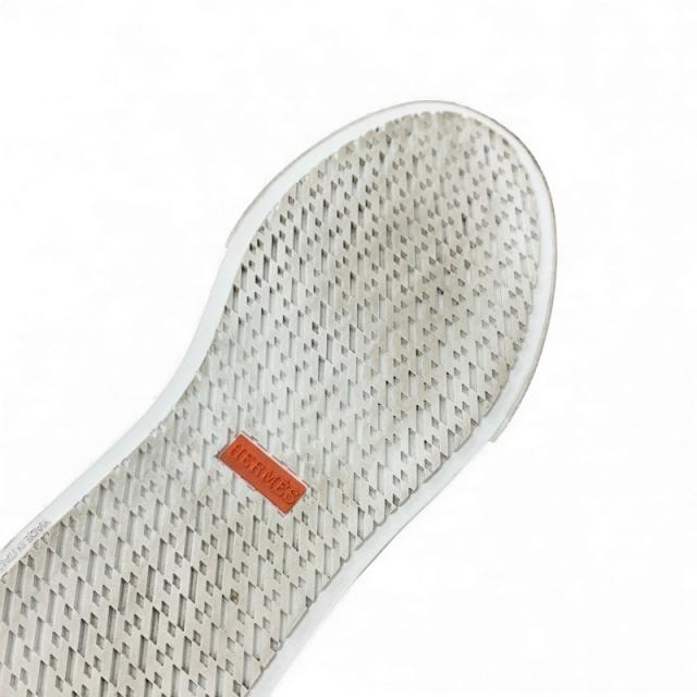 エルメス HERMES ゲーム スニーカー 靴 シューズ レザー ブラック 黒 シルバー ケリー金具 スリッポン_7