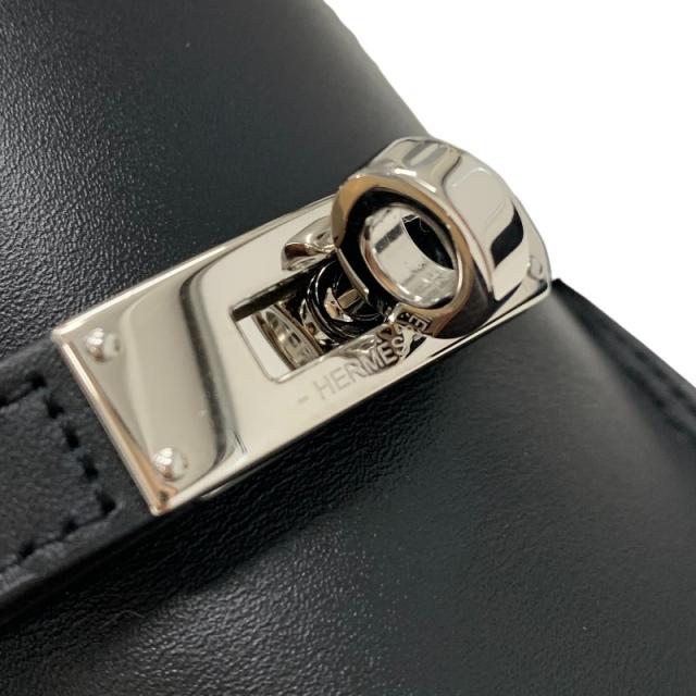 エルメス HERMES ゲーム スニーカー 靴 シューズ レザー ブラック 黒 シルバー ケリー金具 スリッポン_8