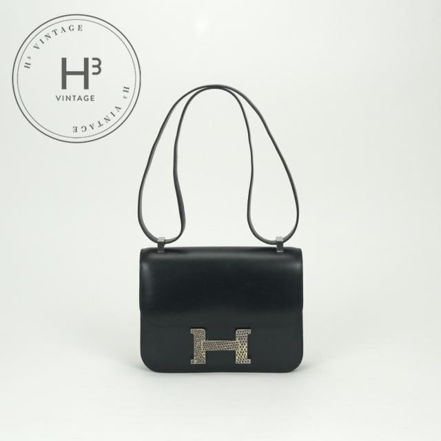 エルメス HERMES コンスタンス3 24 コンスタンス24 オンブレ 御徒面子 ショルダーバッグ ボックス席えり巻き ノワール Noir 黒いこと Black 黒