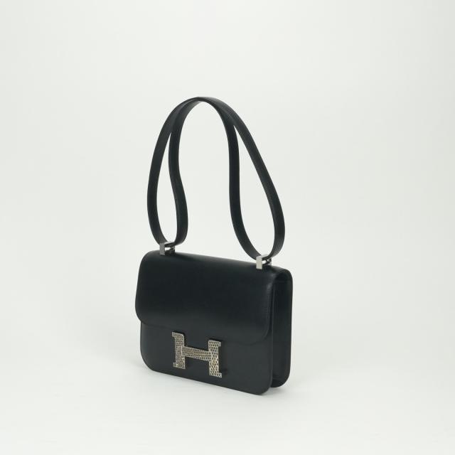 エルメス HERMES コンスタンス3 24 コンスタンス24 オンブレ 御徒面子 ショルダーバッグ ボックス席えり巻き ノワール Noir 黒いこと Black 黒