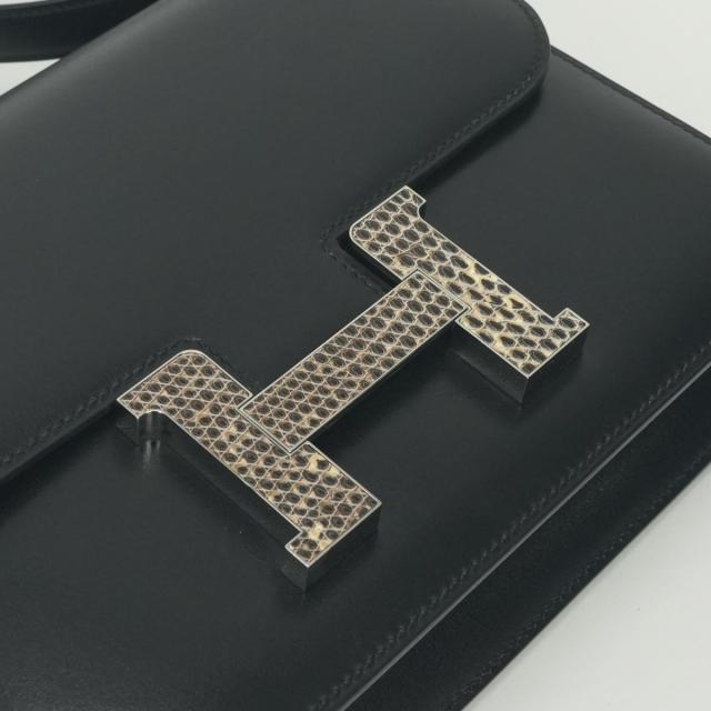 エルメス HERMES コンスタンス3 24 コンスタンス24 オンブレ 御徒面子 ショルダーバッグ ボックス席えり巻き ノワール Noir 黒いこと Black 黒