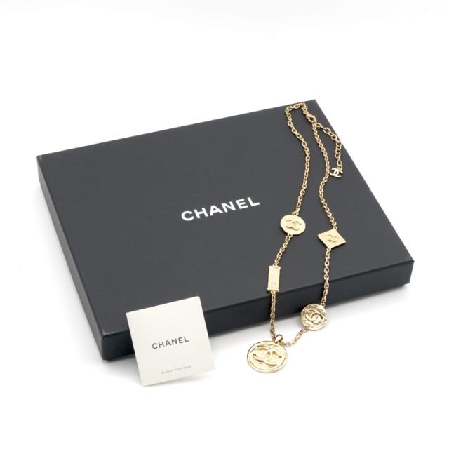 シャネル CHANEL ネックレス ペンダント チョーカー ゴールド ココマーク ロゴ プレート 24AW_8