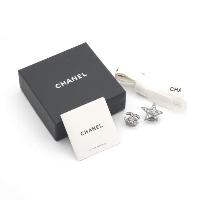 シャネル CHANEL ヘアアクセサリー シルバー ココマーク ラインストーン スター ヘアクリップ 2個セット_5