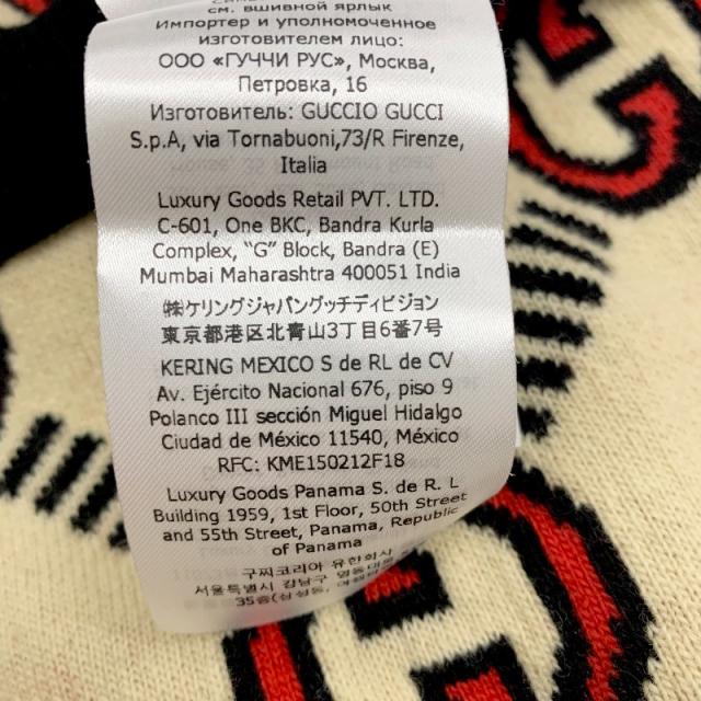 グッチ GUCCI ワンピース ベージュ ブラック レッド インターロッキングG リバーシブル ポロドレス ニット_9