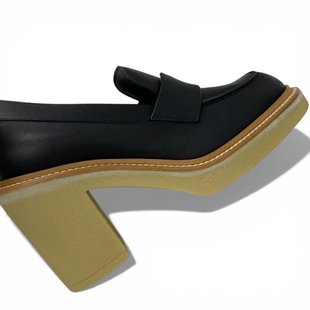 エルメス HERMES ディディ パンプス 靴 シューズ レザー ブラック ヒールローファー_8