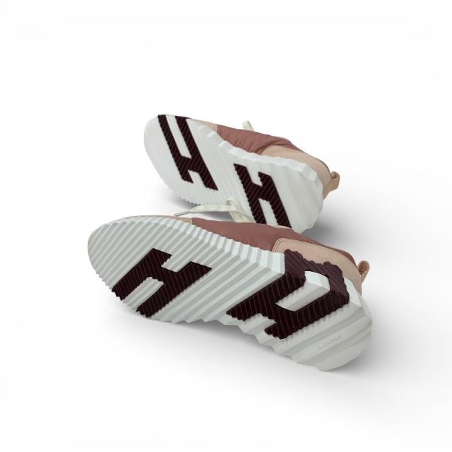エルメス HERMES バウンシング スニーカー 靴 シューズ ファブリック スエード ピンク ブラウン_5