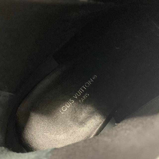 ルイヴィトン LOUIS VUITTON ボブールライン モノグラム ブーツ ショートブーツ 靴 シューズ レザー ブラック ブラウン ゴールド ロゴ_6