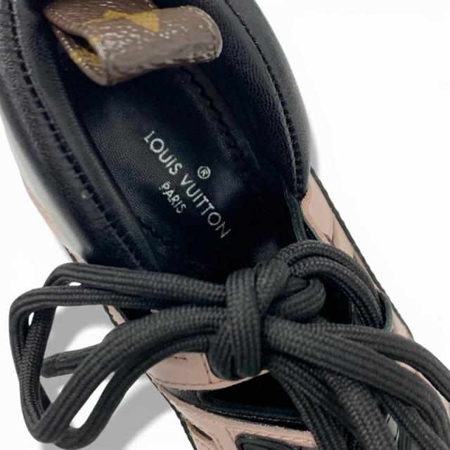 ルイヴィトン LOUIS VUITTON ストリームライン パンプス 靴 シューズ レザー ブラック ピンク ホワイト レースアップ