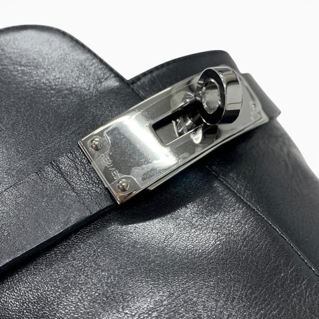 エルメス HERMES ジュウーズ ブーツ 遊撃手ブーツ 靴 シューズ なめし革 黒いこと しろがね色 ケリー金具