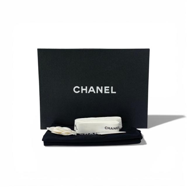 シャネル CHANEL ローファー 革靴 靴 シューズ フェルト ブラック ゴールド 未使用 ココマーク コイン フラットシューズ_9