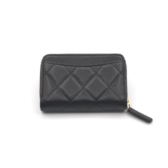 シャネル CHANEL 財布 コインケース 小銭入れ ブラック ゴールド ココマーク クラシック ジップ コインパース カードケース_2