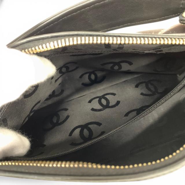 シャネル CHANEL ハンドバッグ ブラック ゴールド ワイルドステッチ ココマーク ショルダーバッグ_7
