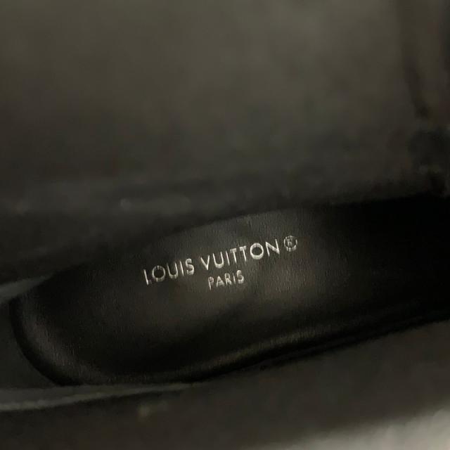 ルイヴィトン LOUIS VUITTON ルビーライン ブーツ ショートブーツ 靴 シューズ レザー ラバー ブラック カーキ サイドゴア LVロゴ_6