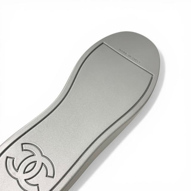 シャネル CHANEL スニーカー 靴 シューズ スエード レザー グレー シルバー 未使用 ココマーク_7