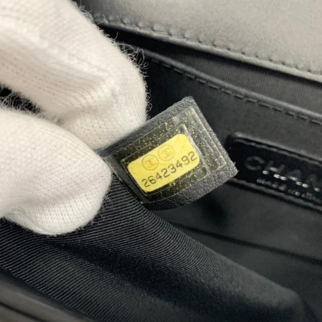 シャネル CHANEL バッグ ショルダーバッグ ブラック シルバー ボーイシャネル20 ココマーク シェブロン シングルフラップ_7