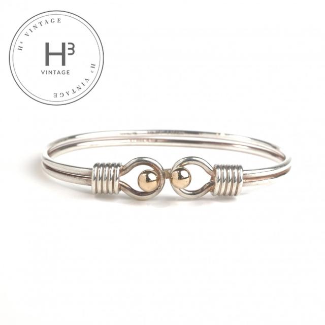 ティファニー TIFFANY&Co. ダブル ラブノット ブレスレット バングル カフ SILVER925 14KGOLD シルバー オールド ヴィンテージ 希少 レア 41,470円
