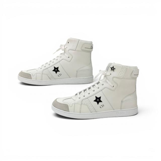 クリスチャンディオール CHRISTIAN DIOR DiorStar スニーカー 靴 シューズ レザー スエード ホワイト ブラック 未使用 ロゴ スター_2