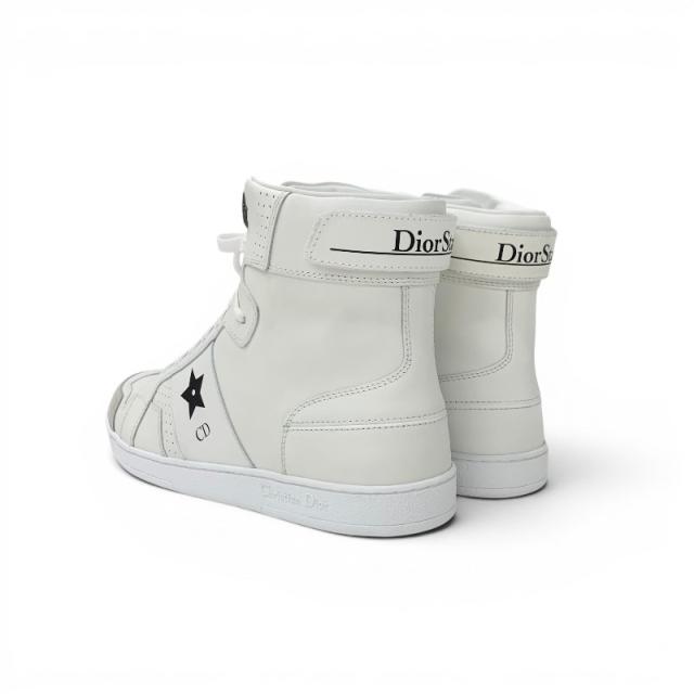 クリスチャンディオール CHRISTIAN DIOR DiorStar スニーカー 靴 シューズ レザー スエード ホワイト ブラック 未使用 ロゴ スター_3