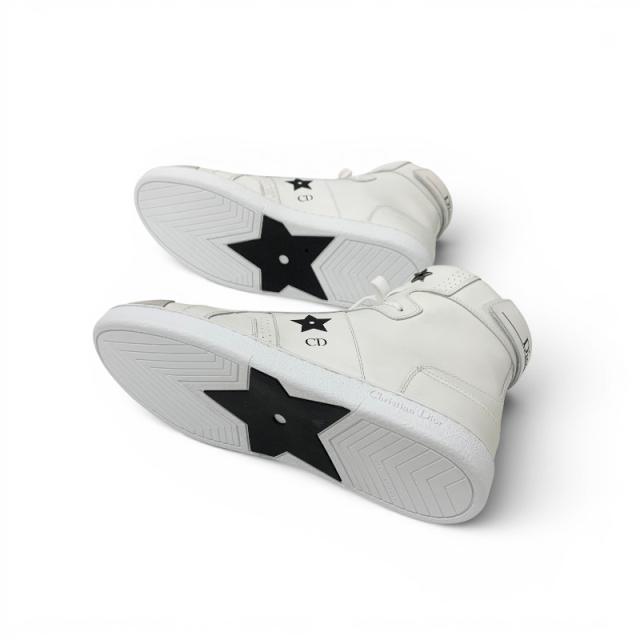 クリスチャンディオール CHRISTIAN DIOR DiorStar スニーカー 靴 シューズ レザー スエード ホワイト ブラック 未使用 ロゴ スター_5