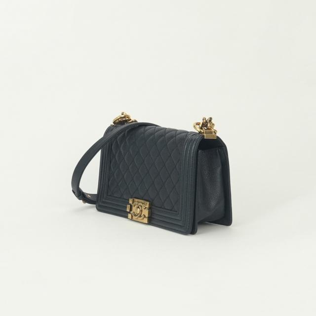 シャネル CHANEL ボーイシャネル25 ボーイシャネル 25 バッグ ショルダーバッグ キャビアスキン ネイビー Navy 紺 ゴールド金具_1