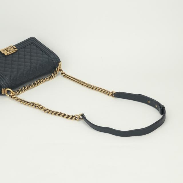 シャネル CHANEL ボーイシャネル25 ボーイシャネル 25 バッグ ショルダーバッグ キャビアスキン ネイビー Navy 紺 ゴールド金具_3
