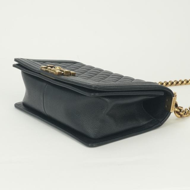 シャネル CHANEL ボーイシャネル25 ボーイシャネル 25 バッグ ショルダーバッグ キャビアスキン ネイビー Navy 紺 ゴールド金具_4