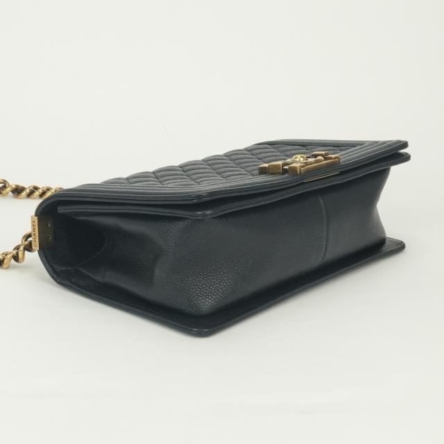 シャネル CHANEL ボーイシャネル25 ボーイシャネル 25 バッグ ショルダーバッグ キャビアスキン ネイビー Navy 紺 ゴールド金具_5