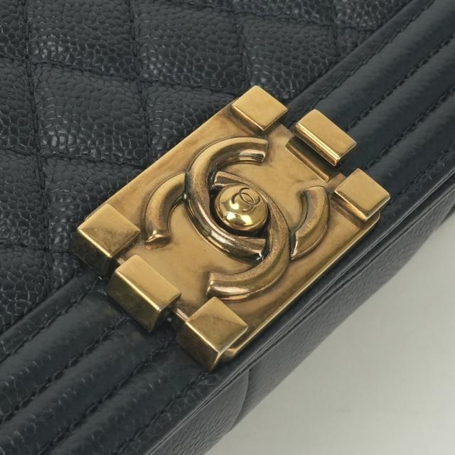 シャネル CHANEL ボーイシャネル25 ボーイシャネル 25 バッグ ショルダーバッグ キャビアスキン ネイビー Navy 紺 ゴールド金具_6