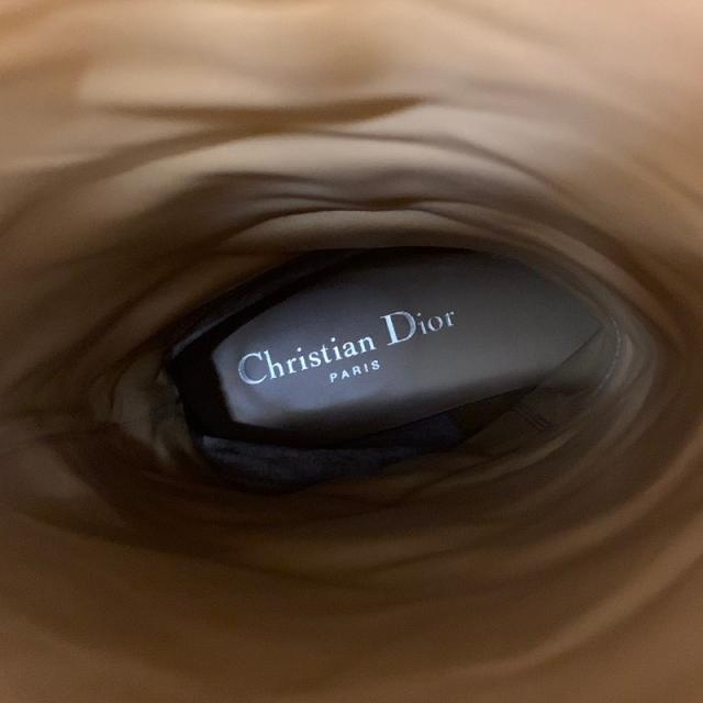 ディオール CHRISTIAN DIOR ブーツ ロングブーツ 靴 シューズ なめし革 黒いこと 黒 ゴールド ロゴタイプ