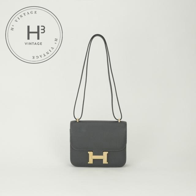 エルメス HERMES コンスタンス3 ミニ18 コンスタンス 3 ミニ 18 御徒面子 ショルダーバッグ エプソン 黒鉛 Graphite 薄墨色 Gray