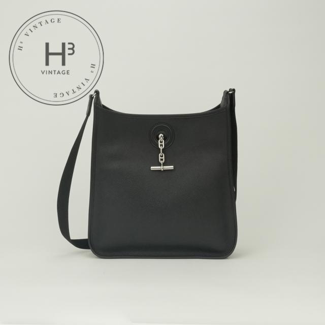 エルメス HERMES ヴェスパPM ヴェスパ PM バッグ ショルダーバッグ エプソン ノワール Noir ブラック Black 黒 シルバー金具 209,000円