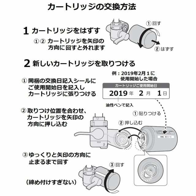 あす着】パナソニック 蛇口直結型 浄水器交換用カートリッジ TK-CJ23C2 ...