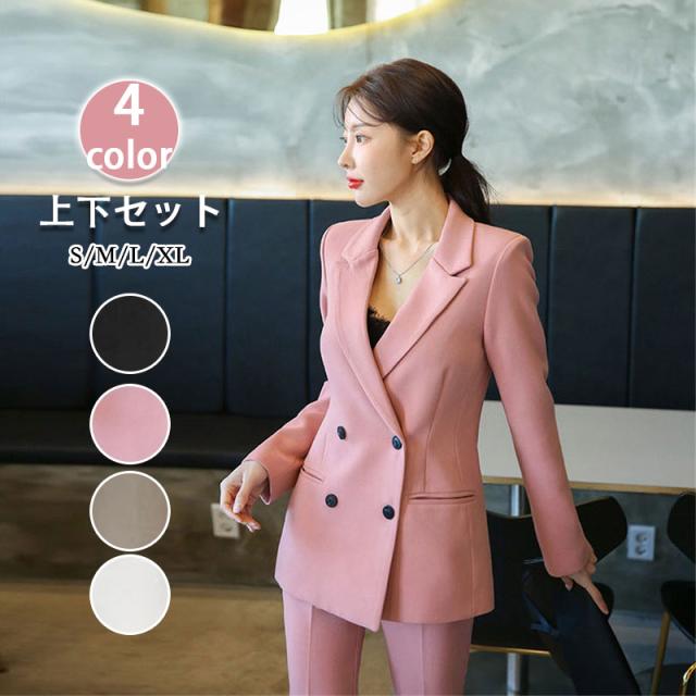 セットアップ レディース 上下セット 細身 通勤 オフェンス OL セレモニー スーツ ママ 入学式 入園式 卒業式 卒園式 パンの通販は 5,151円