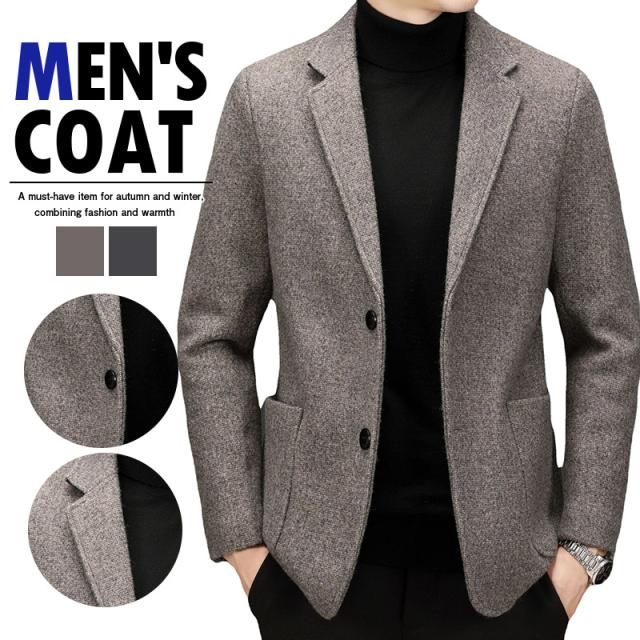 【２点で500円オフ！】テーラードジャケット メンズ ジャケット ビジネス アウター 厚手 通勤 ブレザー 秋冬 無地 スリム 紳