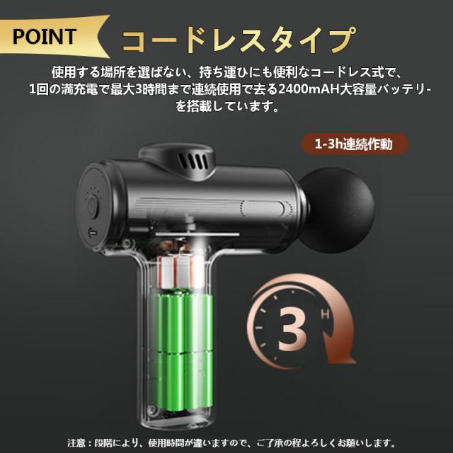 筋膜リリース 電動 高周波マッサージ機 マッサージガン 筋膜銃 USB充電