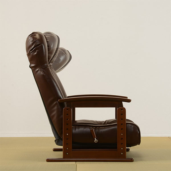 高さが変えられる天然木高座椅子 1台