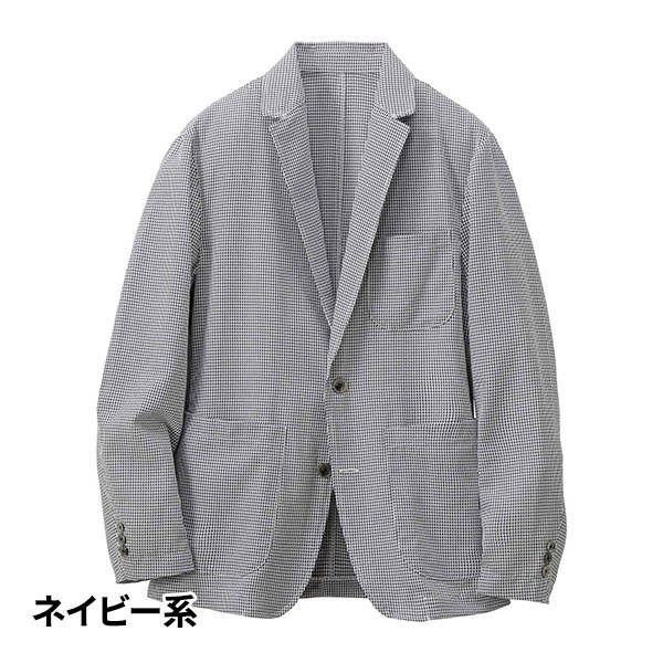 UNITED 富江工房 マイクロチェックライトジャケット ドライタッチな肌触り 綿混のドビー素材 春夏秋 40代 50代 60代 3U4-15035-HA ハワード株式会社 UNITED 富江工房「匠」マイクロチェック柄ライト