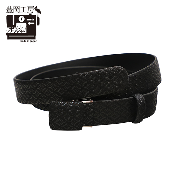 小田清株式会社 豊岡工房 日本製 印伝フィットベルト 3276 1点