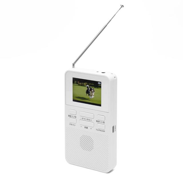 クマザキエイム 乾電池式 ポケットワンセグTV＆ラジオ 1台_1