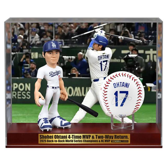大谷翔平 サイン入りボール MLB公式ライセンスフィギア MLB公式ライセンス写真 シリアルナンバー入り メモリアルコレクションBOX 1点